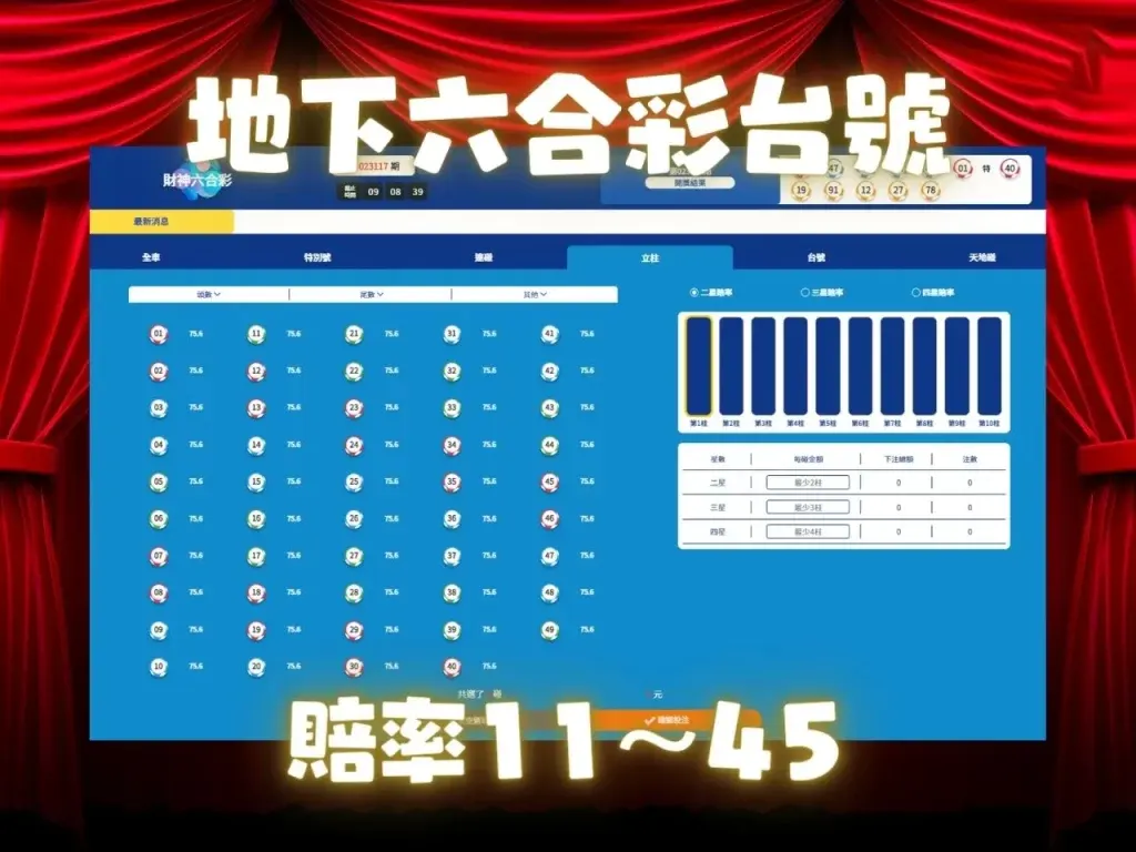 六合彩全車的成本與獎金計算
